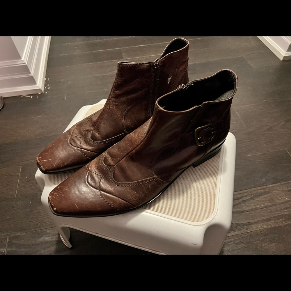 Mens leather boots